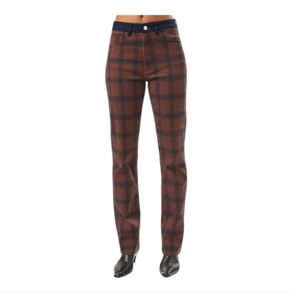 WeWoreWhat Colorblock Icon Jean in Modern‎ Plaid
